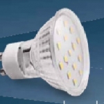 LED lemputė, 15 LED SMD 2835, šaltai baltas, GU10, 6400K, 4W, 340 Lm, 230V,  kampas 120*