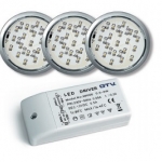 Rinkinys LED šviestuvas LUGO 319, chrome, 3x1,14W, 3000K