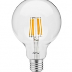 LED lemputė, FILAMENT,  G95, 3000K, E27, 8W, AC220-240V/ 50-60Hz, RA>80, 360*, 810lm, 70mA