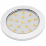 LED šviestuvas LUMINO (paviršinis) baltas 12V DC, 1,5W, 16 SMD3528, IP20, 70-85lm, 3000K, 2m laidas su mini AMP
